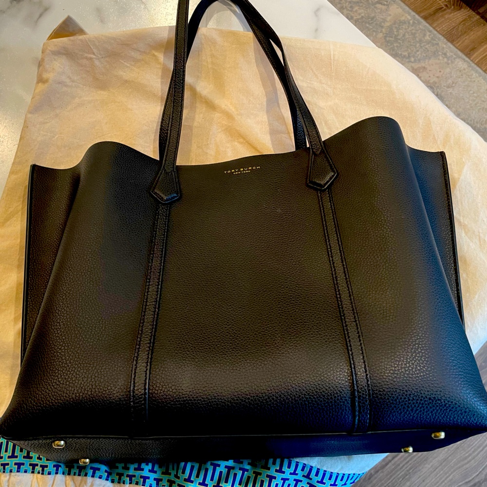 Tory Burch Perry Leather shopping tote bag